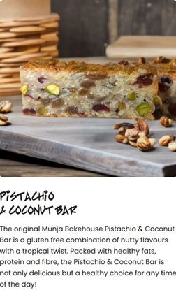 Picture of Munja - Pistachio & Coconut Bar (GF)