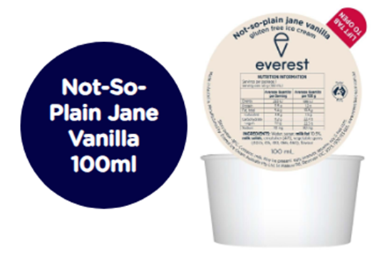 Picture of Ice Cream, Dixie Plain 24x100g - Everest