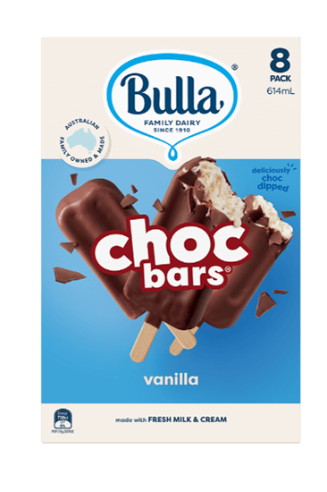 Picture of Ice Cream, Choc Van Bar 8pkt (5) - Bulla
