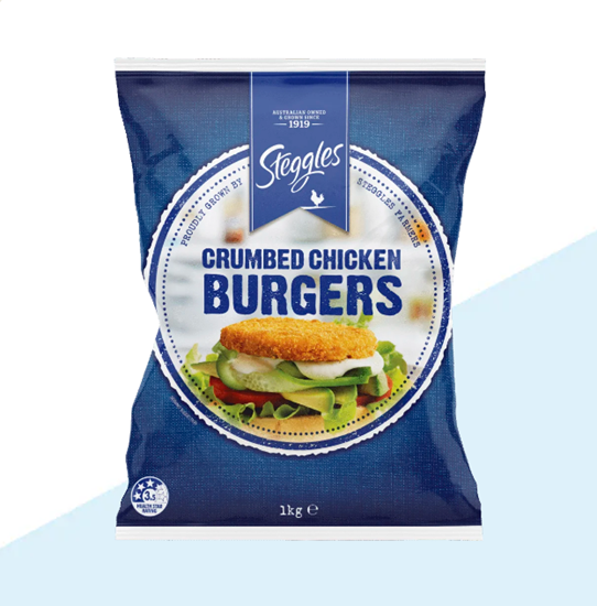 Picture of Burger, Crumb Chicken 10x95g (6) - Stegg