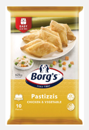 Picture of Pastizzi, Chicken Veg 625g (10) - Borg