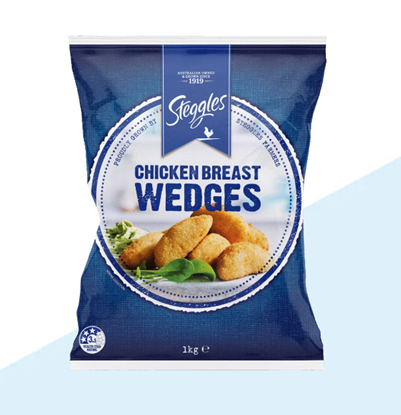 Picture of Wedges, Chicken Breast 1Kg (6) - Steggle