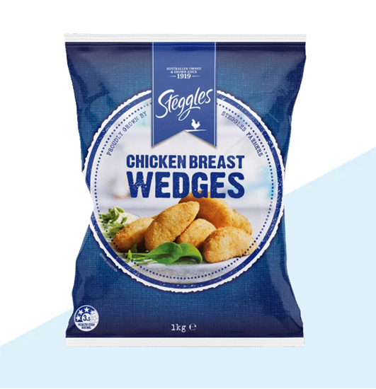 Picture of Wedges, Chicken Breast 1Kg (6) - Steggle