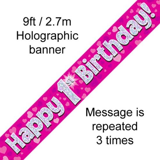 Picture of Banner, Pink First B day - Alpen