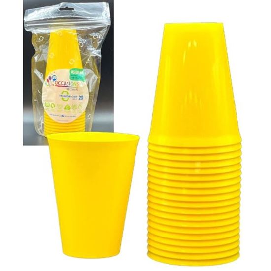 Picture of Cup, Plastic Yellow(25) - Alpen