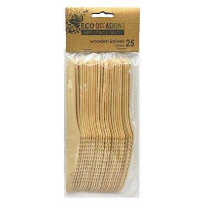 Picture of Knife, Wooden 165mm 25 Pkt - Alpen