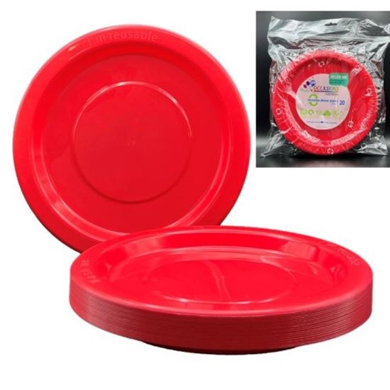 Picture of Plate, Red Dinner 25 Pkt - Alpen