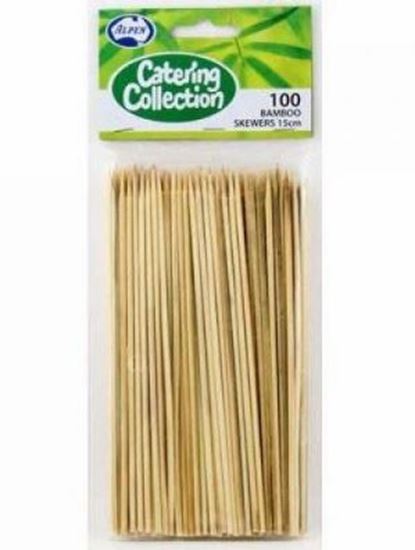 Picture of Skewer, Bamboo 15cm/6" 100 Pkt - Alpen