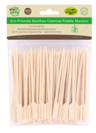 Picture of Skewer, Bamboo Padle 12cm 100 Pkt -Alpen
