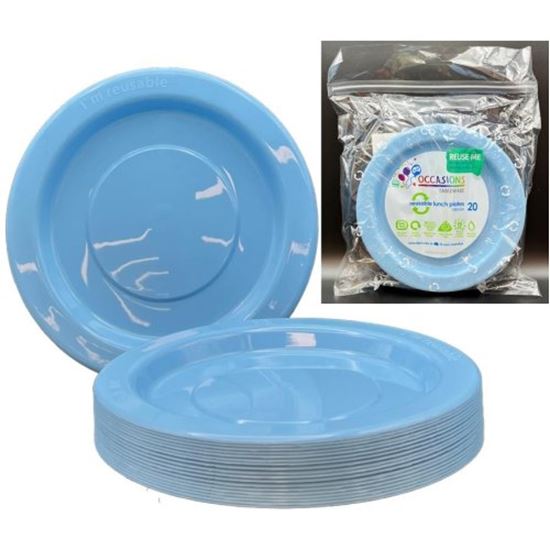 Picture of Plate, Light Blue Lunch 25 Pkt - Alpen