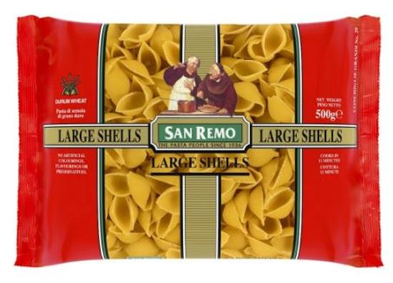 Picture of Pasta, Shell Large 500g (12) - San Remo