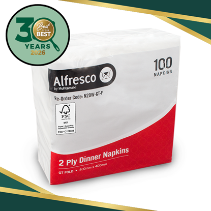 Picture of Napkin, White Dinner 2Ply GT x 100 (10)