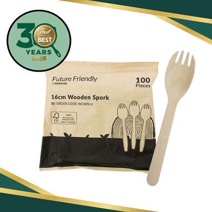Picture of Cutlery, Wooden Sporks 100 (10)