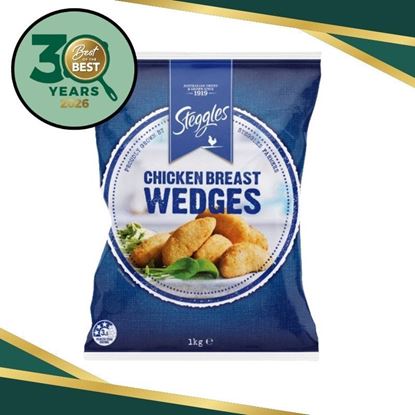 Picture of Wedges, Chicken Breast 1Kg (6) - Steggle