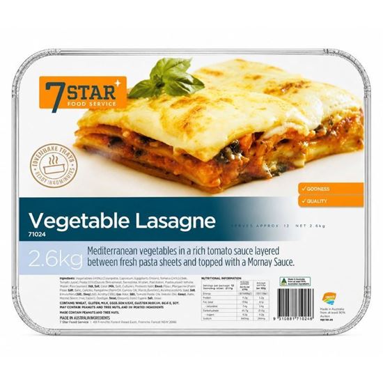 Picture of Lasagne, Vegetable 2.6Kg (5) - 7Star