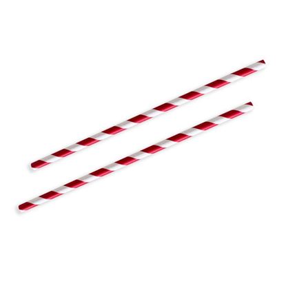 Picture of Straws, Red Stripe Plastic x250 - Anchor