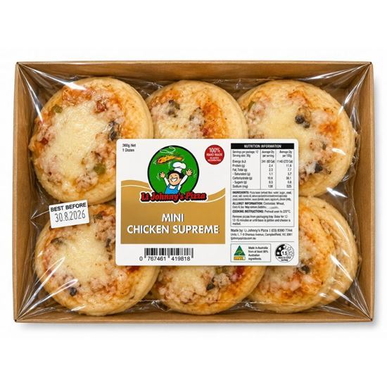 Picture of Pizza, Mini Chick Supr x12 (12) - L/John